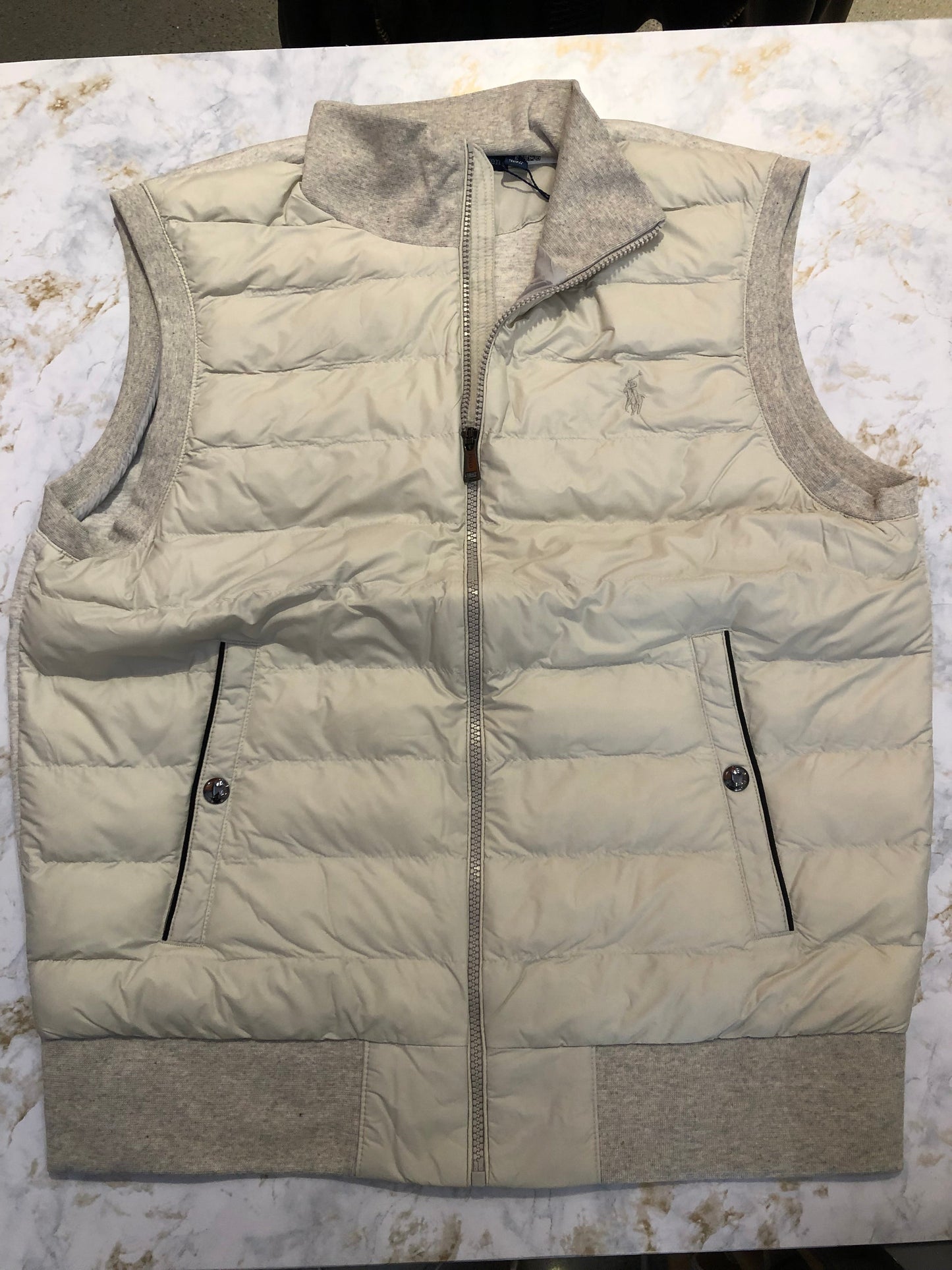 Quilted Double Knit Full-Zip Hybrid Vest